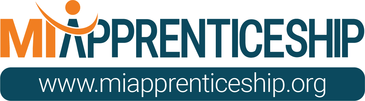 Logo orange and blue spelling MiApprenticeships